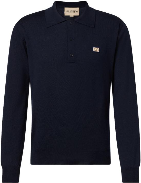 26SS 발렌티노 가라바니 스웨터 POLOMAGLIAREGULARF14NAVY8V3KP04DBCJ598