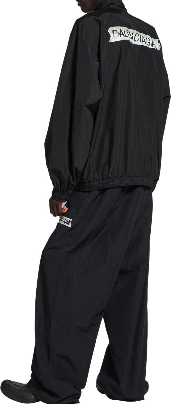 26SS 발렌시아가 트레이닝/조거 팬츠 MASKINGTAPETRACKPANTS BLACK - BALENCIAGA