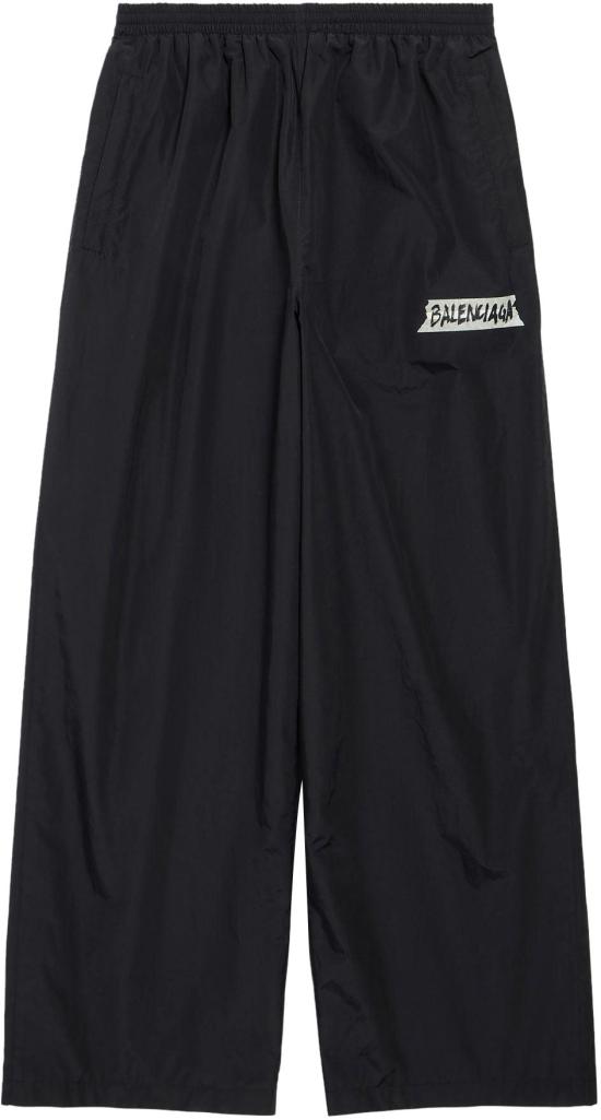 26SS 발렌시아가 트레이닝/조거 팬츠 MASKINGTAPETRACKPANTS BLACK