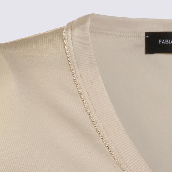 26FW 파비아나 필리피 반팔 티셔츠 JED216F603 L8960145 burro - FABIANA FILIPPI