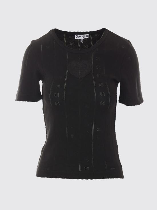 26FW 가니 반팔 티셔츠 A1050260 099 BLACK DOM - GANNI