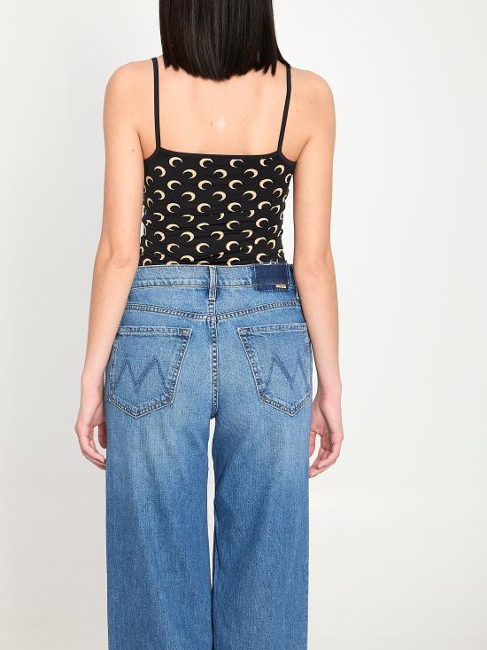 26SS 마린세르 문 프린트 저지 스트랩 탑 WTO508ACJER0001 IT99 BLACK DOM - MARINE SERRE