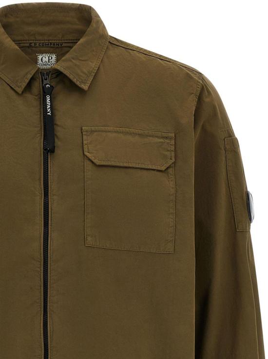 26SS 씨피 컴퍼니 오가닉 개버딘 지퍼 셔츠 RCCMOS705A110143G683 DONKERGREEN - C.P. COMPANY