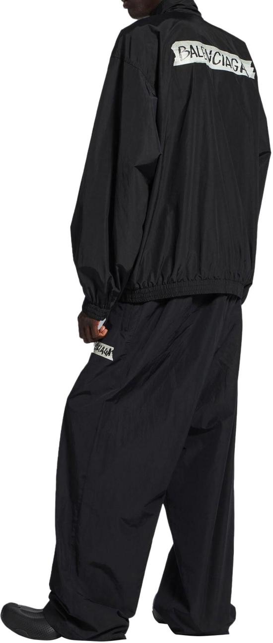 26SS 발렌시아가 니트 베스트 MASKINGTAPETRACKJACKET BLACK - BALENCIAGA
