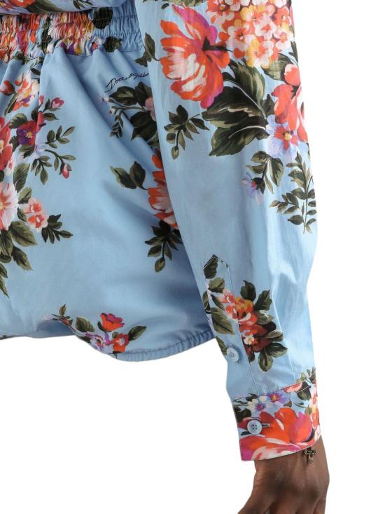 26SS 돌체앤가바나 플라워 부케 프린트 코튼 셔츠 F5T76THS5UUHC5ZO LICHTBLUE - DOLCE & GABBANA