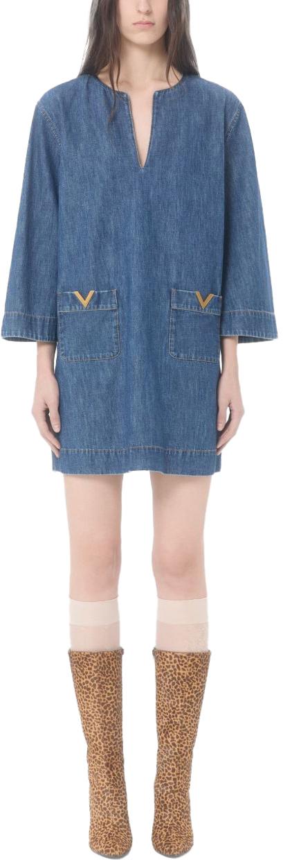 26SS 발렌티노 가라바니 숏 원피스 BDA03B9YA558 BLUE - VALENTINO GARAVANI