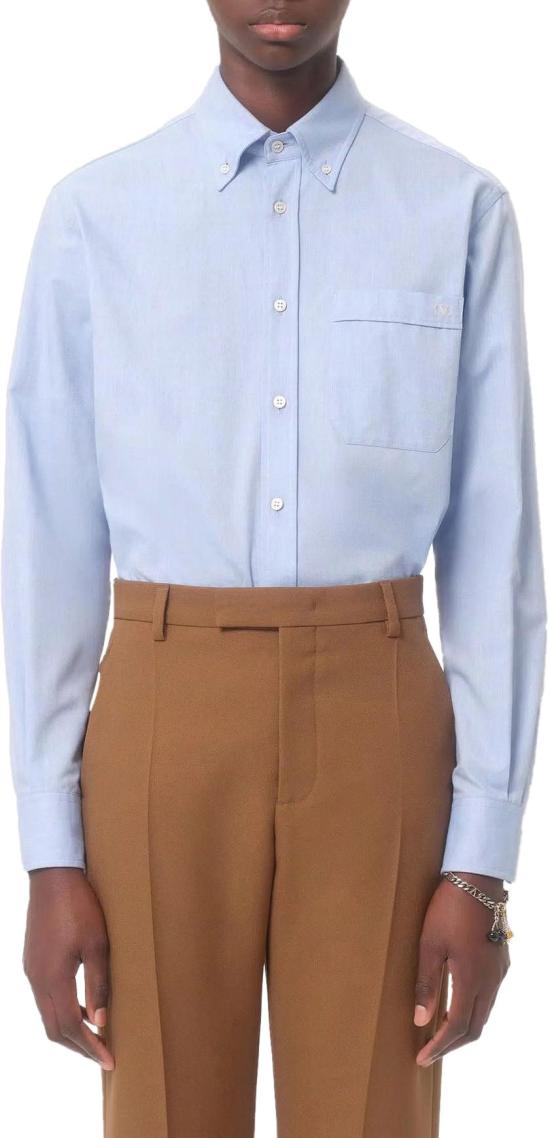26SS 발렌티노 가라바니 셔츠 CAMICIAMANICHELUNGHEBDOWNSKYSPRING8V3ABS80ATHCZV LICHTBLUE - VALENTINO GARAVANI
