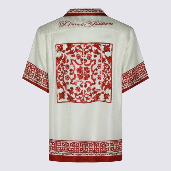 26FW 돌체앤가바나 반팔 셔츠 G5JH9T HI135IP5DQ RED WHITE - DOLCE & GABBANA