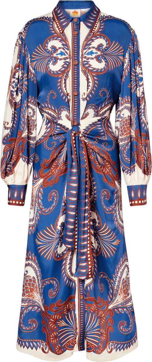 26SS 팜 리오 롱 원피스 FARMRIOARABESQUESCARFMIDIDRESS34412926005 BLUE