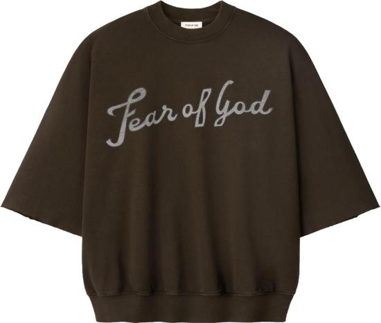 26FW 피어오브갓 스웨터 43CUTSLEEVESWEATER BROWN