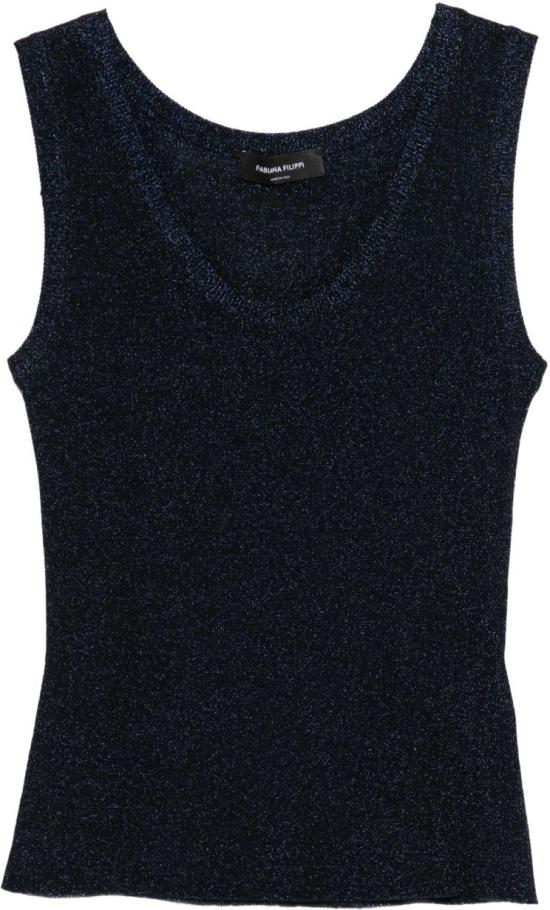 26SS 파비아나 필리피 민소매 티셔츠 MAD266F066D9625146 NAVY