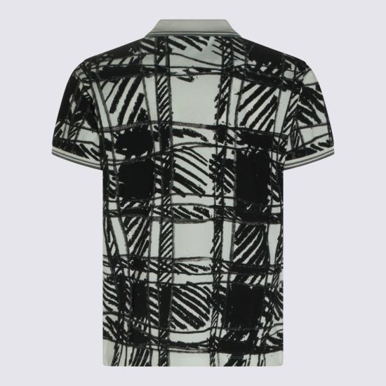 26FW 비비안웨스트우드 스크리블 체크 코튼 반팔 폴로 셔츠 2H01000Y J00BRN301 BLACK SCRIBBLE CHECK - VIVIENNE WESTWOOD