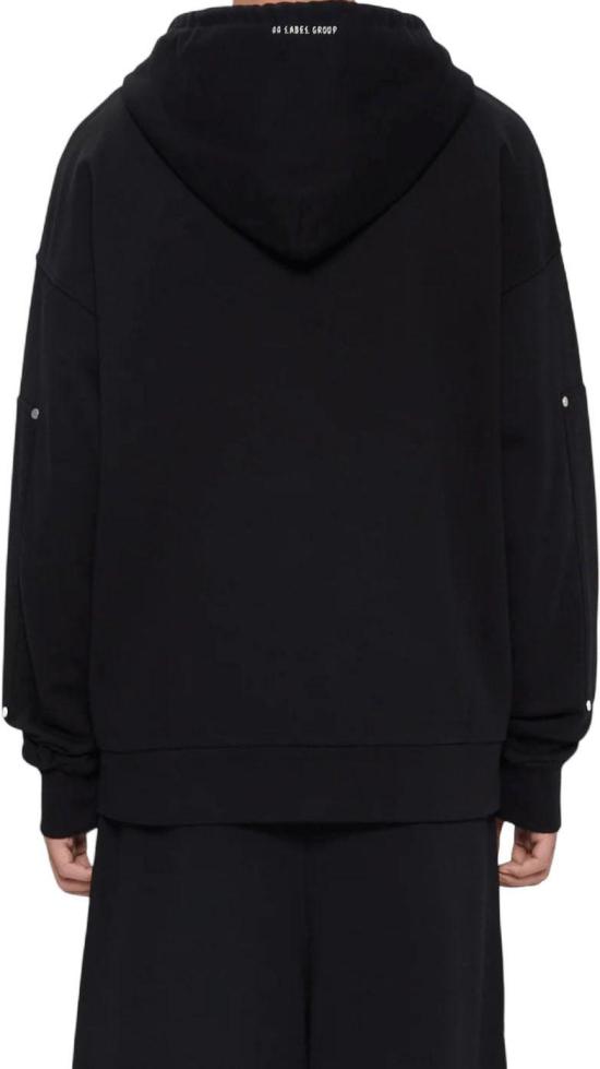 26FW 44레이블 후드 티셔츠 ZIPHOODIENEWFD44BLACK - 44 LABEL