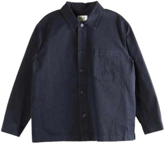 26SS 생로랑 코튼 카산드라 오버셔츠 861004Y04VD5109 NAVY