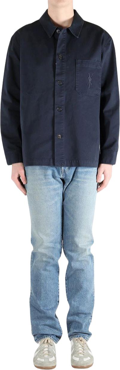 26SS 생로랑 코튼 카산드라 오버셔츠 861004Y04VD5109 NAVY - SAINT LAURENT