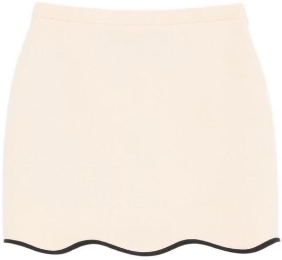 26FW 발렌티노 가라바니 숏 스커트 BRAF401CF9Z7 WHITE