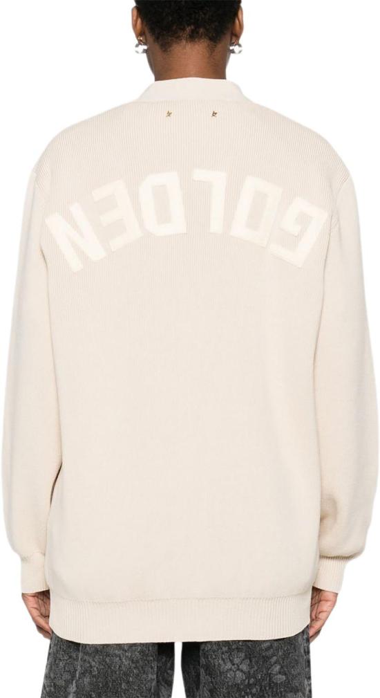 25FW 골든구스 Golden 레터링 가디건 GWP00950P00197255550 WHITE - GOLDEN GOOSE