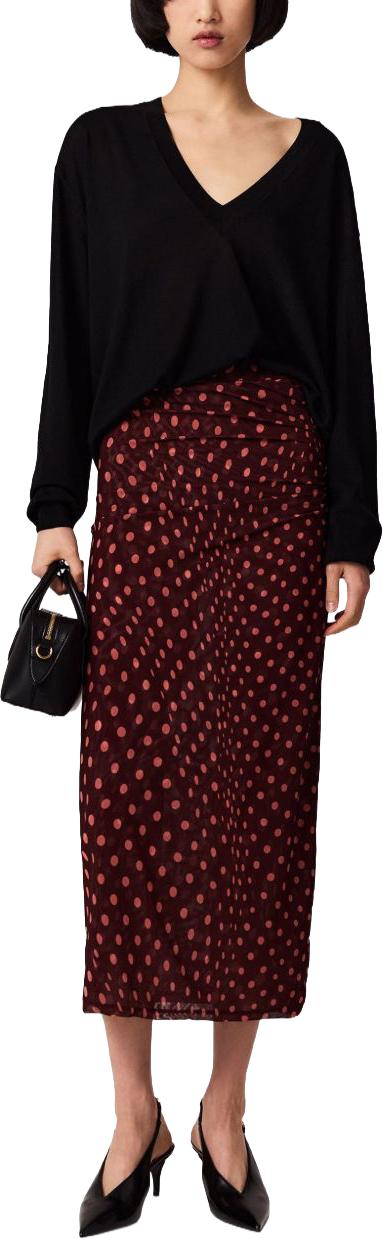 26FW 스텔라 맥카트니 롱 스커트 6J04353SQA756107 MAROON - STELLA MCCARTNEY