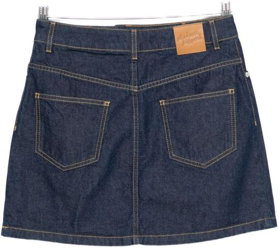 25FW 메종키츠네 데님 미니 스커트 PW01503WW0081P470 NAVY - MAISON KITSUNE