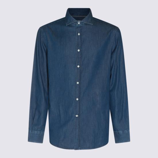 26FW 브루넬로 쿠치넬리 데님 셔츠 MR6830627 C003 Indigo