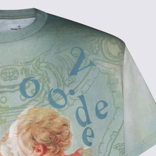 26FW 비비안웨스트우드 가먼트 다이드 로고 저지 반팔 티셔츠 3G010013 J00C9O301 Multi - VIVIENNE WESTWOOD