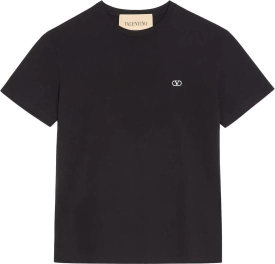 26FW 발렌티노 가라바니 반팔 티셔츠 VALENTINO9V3MG10VBMM598VLOGOSIGNATURETSHIRTSHORTSLEEVETSHIRTSNAVY BLACK