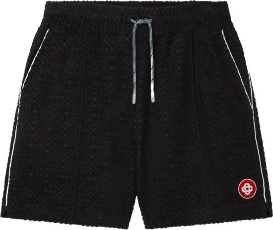 25FW 카사블랑카 숏팬츠 TOWELLINGMONOGRAMSHORTBLACK
