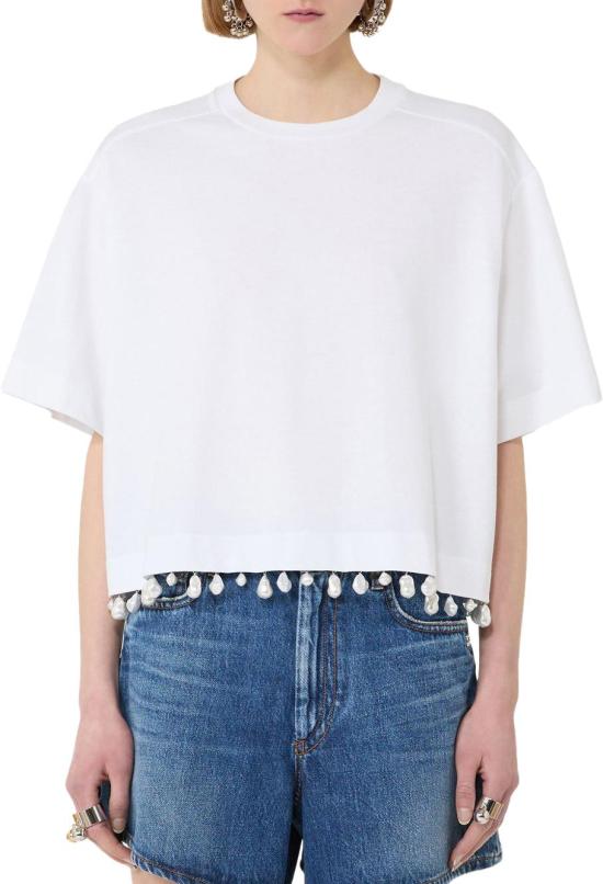 26SS 스포트막스 탑 12941032600001 WHITE - SPORTMAX