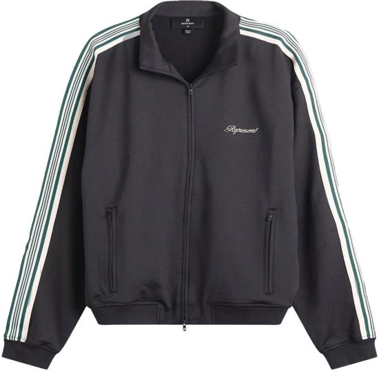 26SS 리프레젠트 니트 베스트 TAPEDTRACKJACKETJETBLACK