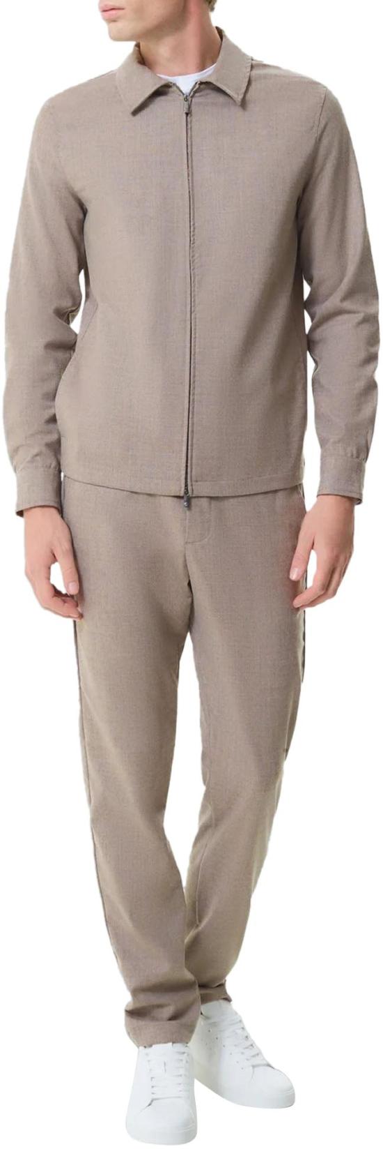 25FW Valenza 긴팔 셔츠 FLANNELSTRETCHOVERSHIRTLIGHTBEIGE - VALENZA