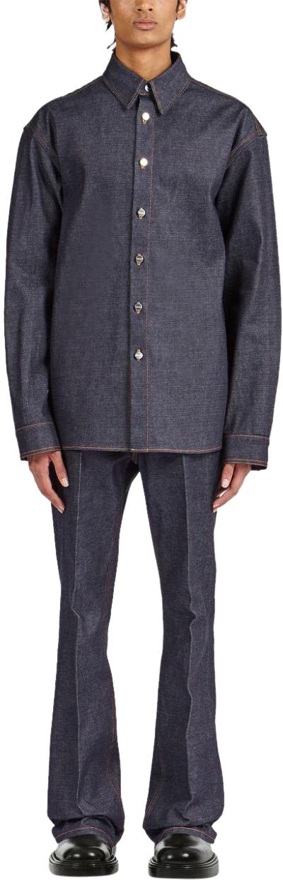 살바토레 페라가모 긴팔 셔츠 143791771281002 NAVY - SALVATORE FERRAGAMO