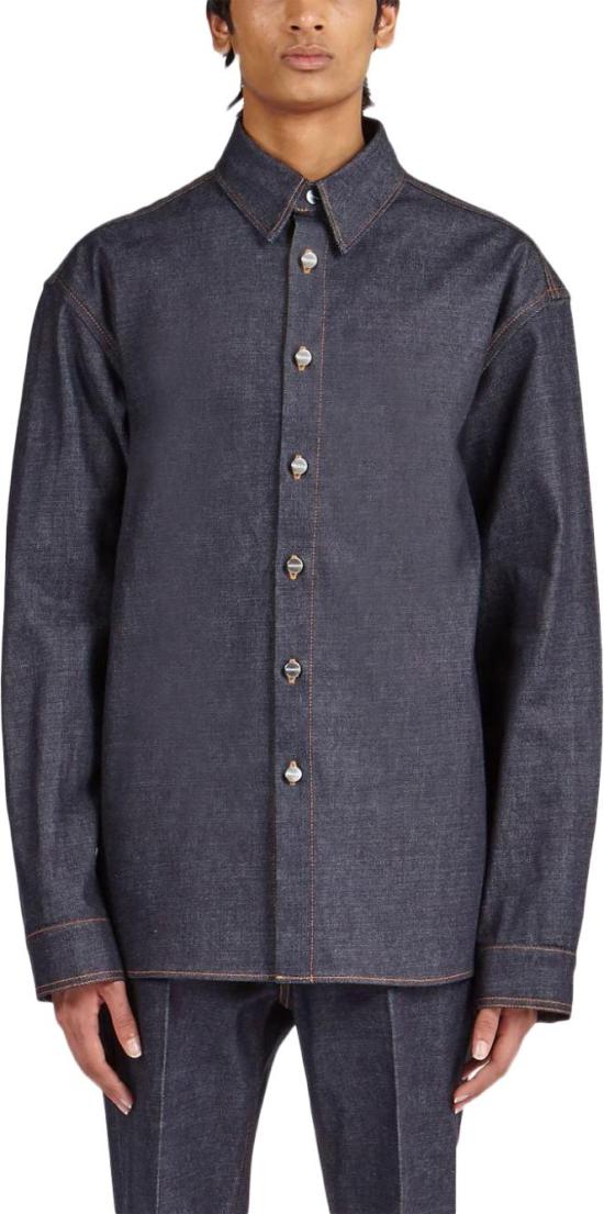  살바토레 페라가모 긴팔 셔츠 143791771281002 NAVY - SALVATORE FERRAGAMO