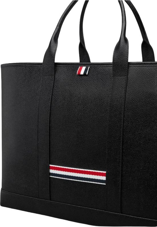 26FW 톰브라운 토트백 THOMBROWNEUAG186A00198001PEBBLEGRAINLEATHERMEDIUMTOOLTOTEBAGTOTEBAGSBLACK - THOM BROWNE
