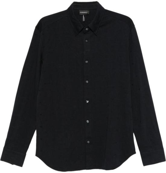 26SS 엠포리오 아르마니 긴팔 셔츠 EM005446AF10762FB469 BLACK