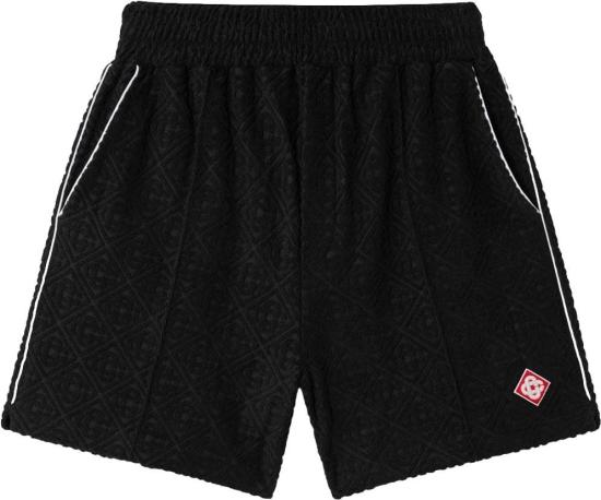 26FW 카사블랑카 숏팬츠 SHORTSVANBADSTOFMETMONOGRAM BLACK
