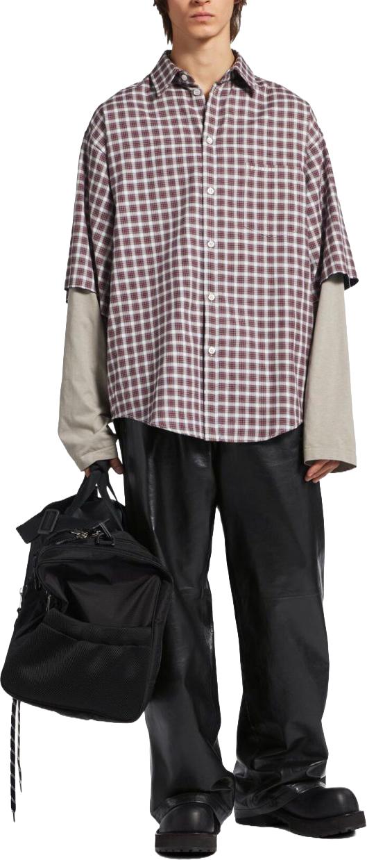 26SS 발렌시아가 셔츠 866543TUM176011 MAROON - BALENCIAGA