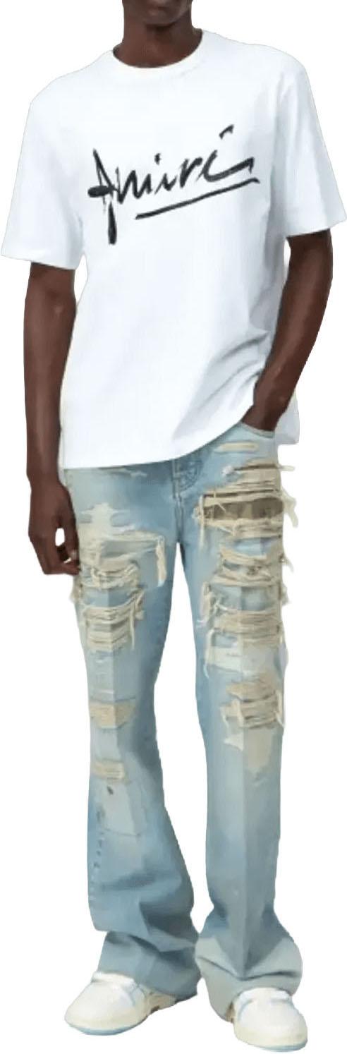 26SS 아미리 탑 AMIRISCRIPTTEEWHITE - AMIRI