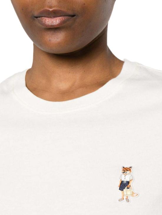 26SS 메종키츠네 드레스드 폭스 베이비 티셔츠 QW00113KJ70260443 WHITE - MAISON KITSUNE