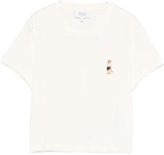 26SS 메종키츠네 드레스드 폭스 베이비 티셔츠 QW00113KJ70260443 WHITE