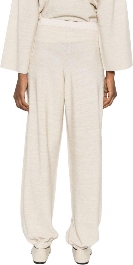 26SS 파비아나 필리피 울 코튼 루렉스 조거 팬츠 PAD266F328L7660145 WHITE - FABIANA FILIPPI