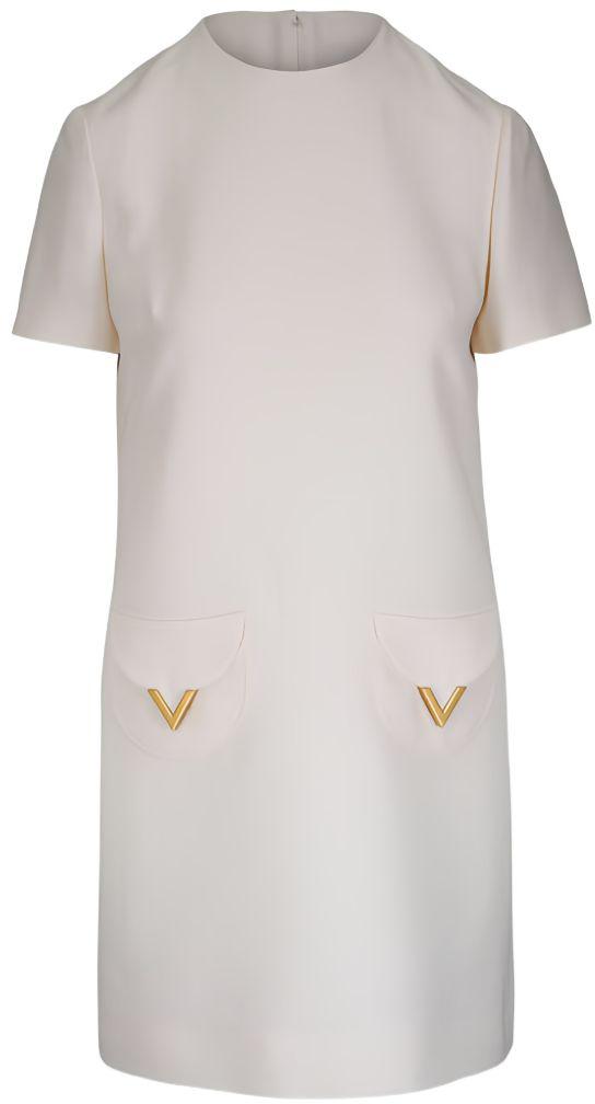 26SS 발렌티노 가라바니 숏 원피스 BVAJD51CFA03 WHITE