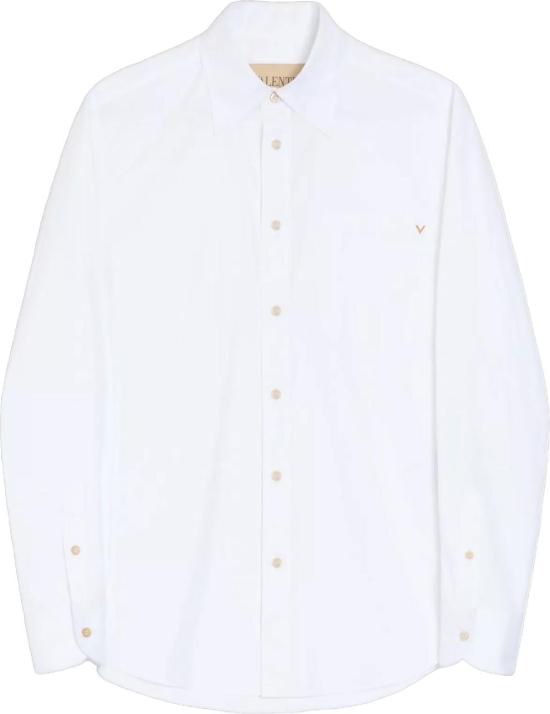26FW 발렌티노 가라바니 긴팔 셔츠 VALENTINO9V3ABB84BH10BOVGOLDLIGHTWEIGHTOXFORDSHIRTLONGSLEEVESHIRTSWHITE