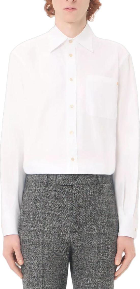 26FW 발렌티노 가라바니 긴팔 셔츠 VALENTINO9V3ABB84BH10BOVGOLDLIGHTWEIGHTOXFORDSHIRTLONGSLEEVESHIRTSWHITE - VALENTINO GARAVANI