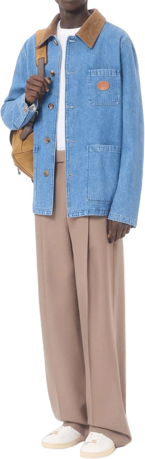 26FW 발렌티노 가라바니 데님 자켓 VALENTINO9V3DC04YBKQ568VLOGOSIGNATUREDENIMCOATLIGHTBLUE - VALENTINO GARAVANI