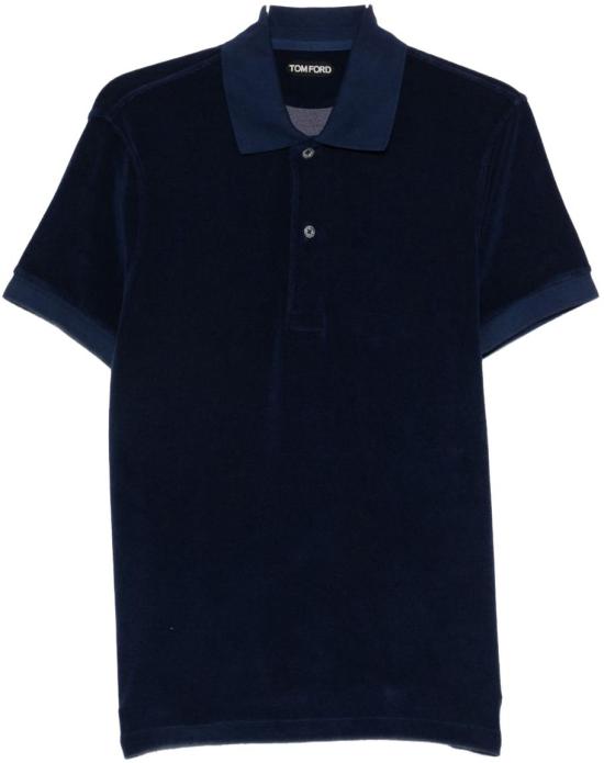 26SS 톰포드 폴로 티셔츠 JPS003JMC079UHE NAVY