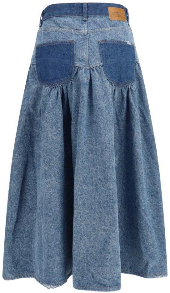 26SS 가니 미디 스커트 A1090247567 BLUE - GANNI