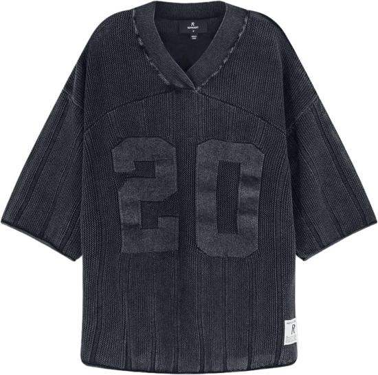 26SS 리프레젠트 스웨터 KNITTEDVARSITYJERSEYVINTAGEGREY DONKERGREY