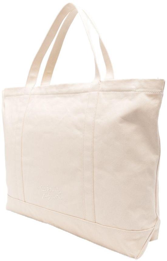 26SS 메종키츠네 폭스 헤드 XL 토트백 LW05105WW01070432 WHITE - MAISON KITSUNE