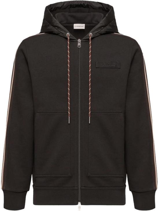 26SS 몽클레어 후드 티셔츠 MONCLERZIPTHROUGHHOODIE8G00042899V4999 BLACK