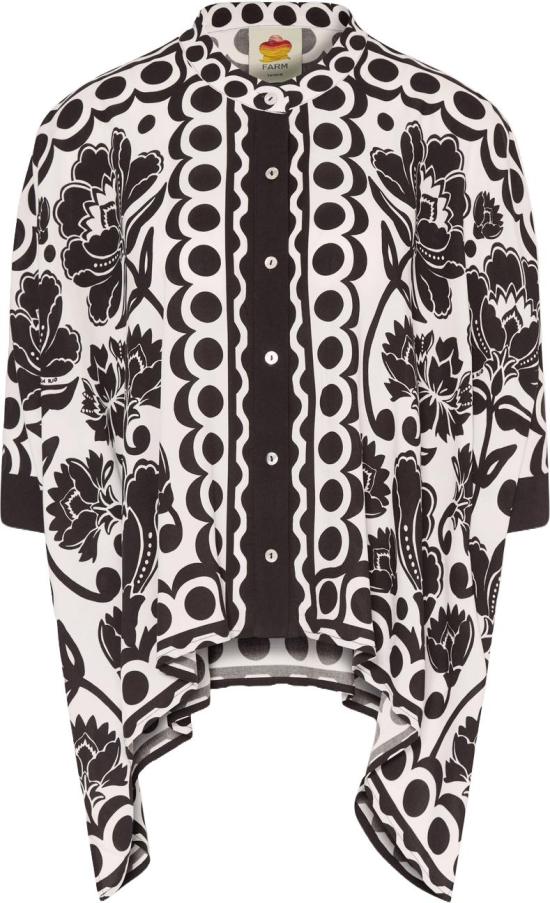 26SS 팜 리오 블라우스 FARMRIOFLORALARABESQUESHIRT34480026035 BLACK